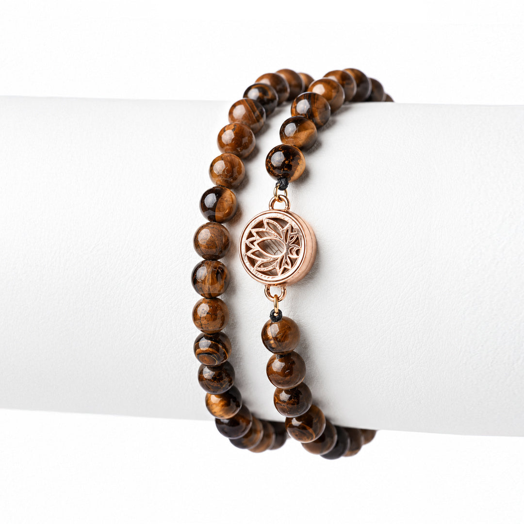 Tiger Eye Combo – Rose Gold Charm