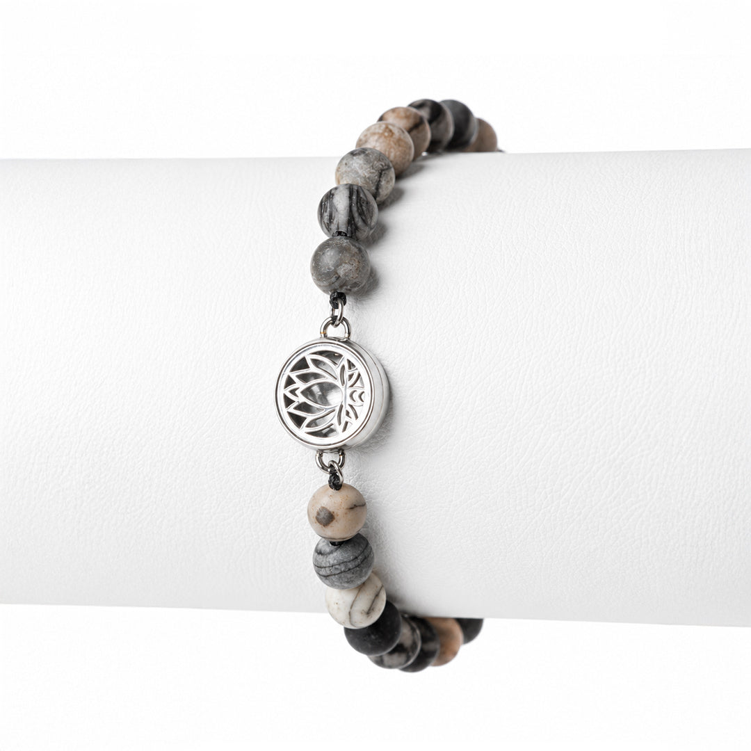 Grey Jasper-Inspired Edition – Silver Charm