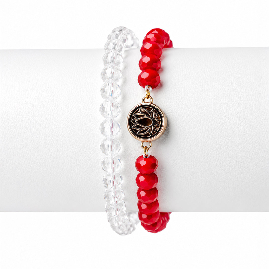 Red Blush Combo – Rose Gold Charm