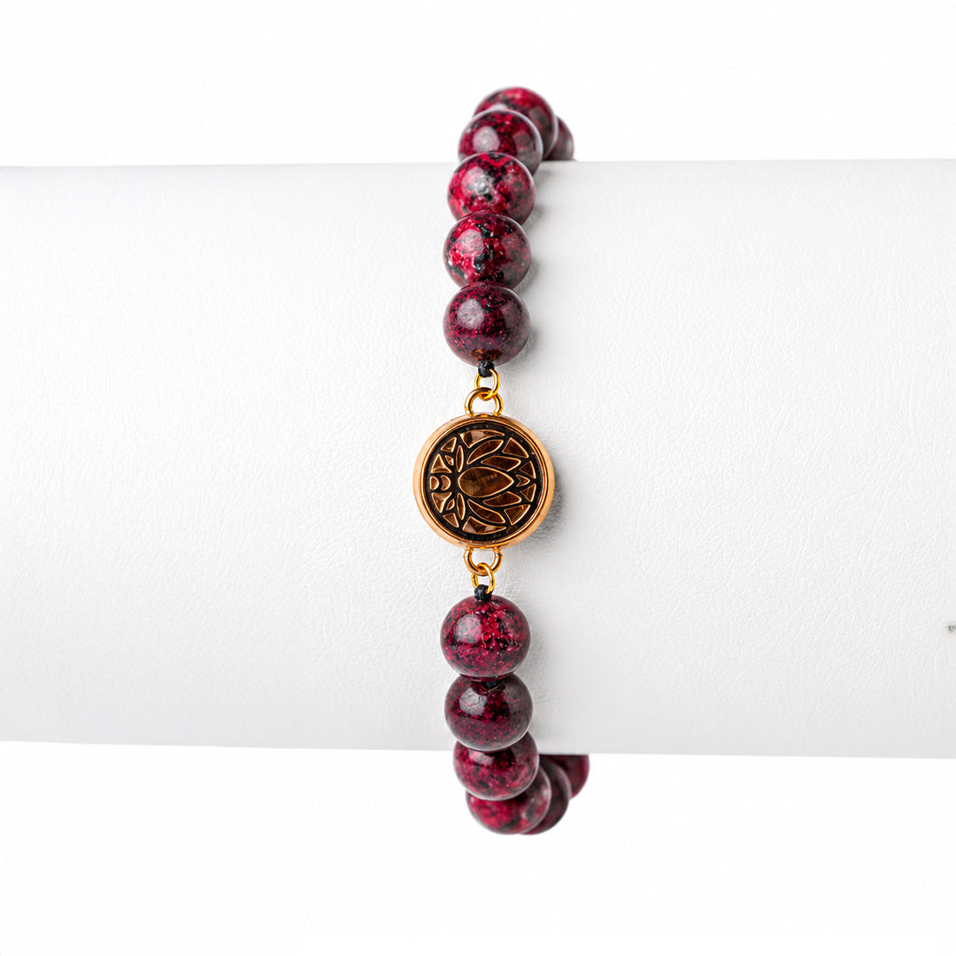 Deep Burgundy / Crimson Edition – Rose Gold Charm