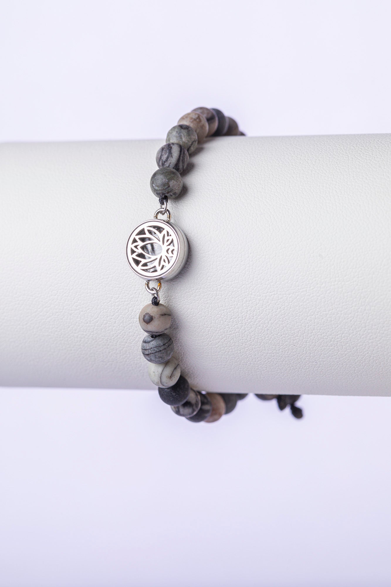 Grey Jasper-Inspired Edition – Silver Charm