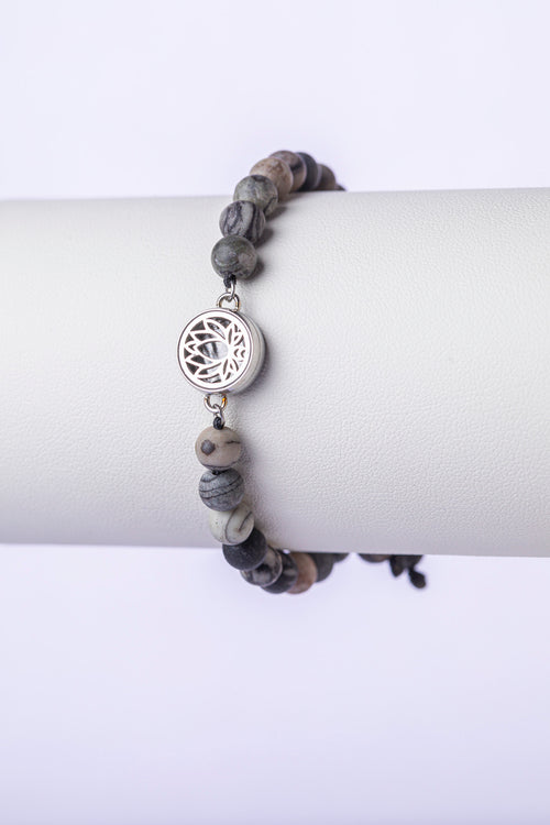Grey Jasper-Inspired Edition – Silver Charm